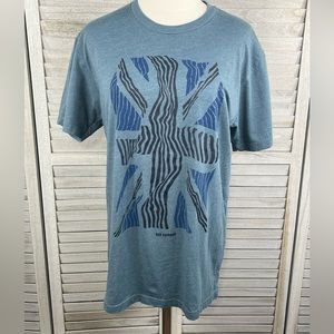 BEN SHERMAN Men's Union Jack Tee Blue/Black-Medium